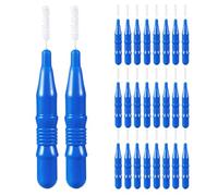 HANABASS Lot de 50 Brossettes Interdentaires 25 MM Bleues en Plastique Accessoires de Nettoyage des Dents pour Soins Bucco-Dentaires Outil Oral Portable Adapté au Bureau Voyage et