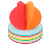 HANABASS Lot de 500 Feuilles de Papier Origami Rond de Différentes Couleurs en Papier Cartonné, pour Création Artisanale et Emballage Présent