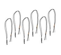 HANABASS Lot De 6 Cordons Réglables En Cire Noir, Support Pendentif En Cristal Cage Tissée Vintage, Collier Femme Pour Pierres Décoratives, Accessoire Bijou Élégant Polyvalent
