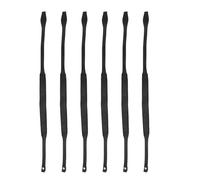 HANABASS Lot de 6 Dragonnes Noires Réglables pour Bâtons de Randonnée et Ski Sangles de Maintien Universelles en Matériau Résistant pour Trekking et Sports D’Hiver en Plein Air