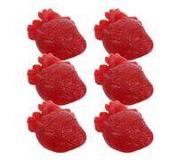 HANABASS Lot de 6 Faux Cœurs Sanglants Halloween, Accessoires Réalistes en Plastique pour Décorations D'intérieur, Jouets D'effroi pour Fêtes et Farces d'horreur