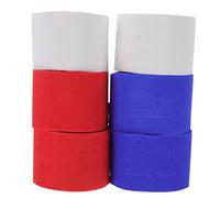 HANABASS Lot de 6 Rouleaux de Papier Crépon Multicolore Blanc Rouge Bleu en Papier, Bandes de Crêpe Pouvant être Collées et Suspendues pour Décoration de Mariage et Fête