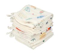 HANABASS Lot De 8 Serviettes Pour Bébé En Coton Absorbantes Et Douces, Dimension 30x30 Cm, Multi-usages Pour Toilette, Alimentation Et Bain, Adaptées Aux -nés, Faciles à Suspendre Et Sécher