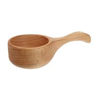 HANABASS Louche de Bain en Bois Massif de Hêtre 22X45 CM - Cuillère Multi-Usages pour Sauna Spa Cuisine - Ustensile Pratique pour Puiser Eau et Aliment - Manche Lisse Ergonomique pour