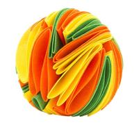 HANABASS Mâcher Rond pour Chien, Balle de Fouille en Feutre | Trou de Distribution, Rainure et Reliefs, Jeu D’odorat à Maison, pour Petits Chiens et Croquettes