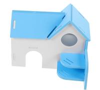 HANABASS Maison Hamster PVC Colorée avec Échelle Cabane Stable et Durable pour Petits Rongeurs Adaptée Hamster Nain Aire de Jeu Sécurisée