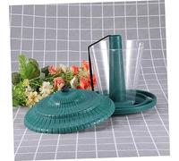 HANABASS Mangeoire à Oiseaux Suspendue Verte Protecteur pour Jardin Extérieur Abri Durable Plastique pour Nourriture et Bain des Oiseaux