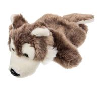 HANABASS Marionnette Main Loup Peluche Douce Éducatif pour Garçon Fille Marionnette à Main Animale pour Conte et Interaction Parent-garçon Fille Accessoire de Jeu pour École à Style Gris