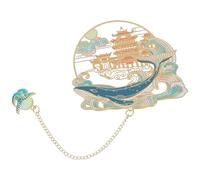 HANABASS Marque-page Pendentif en Laiton avec Design Plat, Signet Décoratif Chic pour Lecture la Maison Bureau, Accessoire Vintage Élégant et Pratique