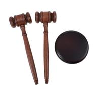 HANABASS Marteau d'Enchère en Bois 3Pcs pour Enchères et Tribunaux Marteau de Procès Pratique et Accessoire Utile pour Enchères Tribunal et Scènes