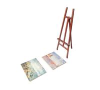 HANABASS Mini Easel Set for Dollhouse Decoration Miniature Wooden Art Display for Home and Micro Landscape Scenes Lightweight DIY Craft Accessory
