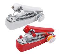 HANABASS Mini Machine à Coudre Portable Manuelle 2 Pièces Légère en Métal et Plastique pour Couture à Domicile Voyage, pour Soigner les Perforations en Soie