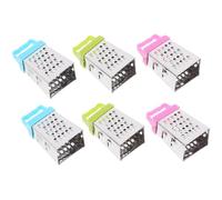 HANABASS Mini Râpe à Fromage Manuelle Multifonction en Acier Inoxydable 6 Pièces Coupe-légumes et Râpe à Ail Cuisine Pratique Bords Tranchants