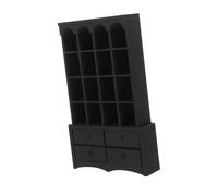 HANABASS Miniature Dollhouse Wooden Bookcase Display Shelf Cabinet for Creative Play and Organization Mini Furniture for Dollhouse Décor