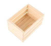HANABASS Miniature Dollhouse Wooden Crate Pine Storage Box Realistic Fruit and Drink Basket for Organizing Small Toys and Stationery