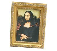 HANABASS Modèle De Peinture à l'huile Mona Lisa Petit Décor Décoration Maison Petit Métier De Peinture Mini House Layout Prop Accessoire Décoratif Mini Maison Mini-Peinture Résine