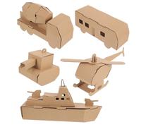 HANABASS Modèle de Voiture 3D en Papier pour Garçon et Filles Puzzle Soi-Même Kit d'Assemblage Créatif Jouet Éducatif Activité Manuelle pour Garçon et Filles 5 Pièces