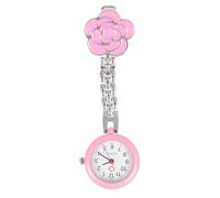 HANABASS Montre De Poche Infirmière Fleurie Femme, Mouvement à Quartz, Design Suspendu Pratique, Couleur Rose, pour Surveillance Médicale en Milieu Professionnel
