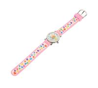 HANABASS Montre Garçon Fille Analogique Légère et Étanche avec Motif Cartoon Cœur Silicone Rose Clair Cadeau pour Filles et Garçons Apprenant Heure