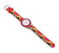 HANABASS Montre Numérique pour Garçon et Filles 3D Motif Excavatrice en Silicone Rouge Montre Quartz Légère Chiffres Clairs pour Apprendre L'Heure et Stimuler la Créativité des Garçon et