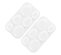 HANABASS Moules en Silicone 2 Pièces pour Pendentifs et Boucles D'oreilles Forme Goutte D'eau et Ovale Moule Précis Facile à Démouler pour Activités DIY à Domicile
