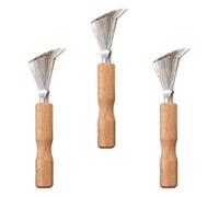 HANABASS Nettoyant Manche Ergonomique en Bois 3pcs Brosses à Cheveux pour Léger et Facile à Transporter Nettoyage la Maison Voyage