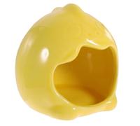 HANABASS Nid Frais pour Hamster en Céramique, Forme Cartoon, Jaune | Petit Abri Portable, Usage sur Table ou Ailleurs, Modèle Ludique et Sûr pour Petits Rongeurs