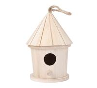HANABASS Nid Oiseau Créatif Forme De Tour Suspendu pour Oiseaux Habitat Confortable pour Petits Oiseaux Intérieur Et Jardin Jaune