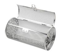 HANABASS Panier à Friture Acier Inoxydable pour BBQ Rotation à Outil de Rôtissage Pratique pour Cuisine pour Patates Cacahuètes Châtaignes