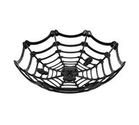 HANABASS Panier à Fruits Finition Soignée en Plastique Noir Toile D'araignée, Panier à Collation Réutilisable et Gain de Place pour Buffet et Restaurant