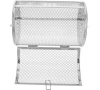 HANABASS Panier à Rôtir Cylindrique en Acier Inoxydable pour Gril Rotatif, Adapté la Cuisson de Viande Rôtie et Fruits Secs, Compatible Four Électrique