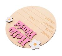 HANABASS Panneau Annonce Naissance Bonjour Le Monde Pour Panneau Prénom Décor Chambre Cadeau Naissance Tableau Photo