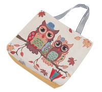 HANABASS Paquet à Bandoulière en Toile Brodée pour Femme Pochette à Motif Hibou Nocturne Capacité Moyenne Paquet à Main Léger et Pratique pour Téléphone Cosmétiques et Usage Quotidien