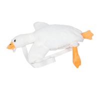 HANABASS Paquet Bandoulière Mignon en Peluche Douce Blanche Paquet à Main Dessin Animé Oie Taille Compacte pour Femmes et Filles Accessoire Kawaii Anniversaire Usage Quotidien Urbain