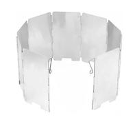 HANABASS Pare-vent pour Cuisinière Pliant en Alliage D'aluminium Argenté, Pare-brise Léger pour Brûleur, Longueur Réglable, pour Barbecue, Outdoor et Pique-niques