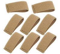 HANABASS Passants de Ceinture Élastiques en Nylon Lot de 8, Dispositif de Maintien pour Sangles de Randonnée, Anneaux de Fixation pour Ceintures de Paquet à Dos, Couleur Kaki, Accessoire