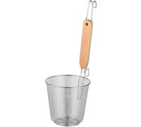 HANABASS Passoire à Nouilles en Acier Inoxydable Panier Passoire Araignée Léger Inoxydable Poignée en Bois Restaurant École