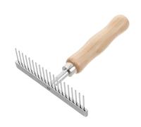 HANABASS Peigne Démêlant Acier Inoxydable Pour Animaux De Compagnie Avec Manche Bois Outil De Toilettage Pour Chevaux Chiens Vaches Et Ânes Élimination Des Poils Nœuds Facile à