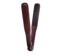 HANABASS Peigne Lisseur de Coiffure en Bois Marron Boucle Intérieure, Brosse à Poils Naturels, pour Coiffage Professionnel et Usage Personnel en Salon