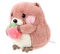 HANABASS Peluche Marmotte Douce Peluche Animal Coussin pour Garçon Fille Décoration et Danniversaire Rose