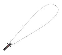 HANABASS Pendentif Design Unique et Décoratif Croix Collier en Acier Titane Noir Accessoire Élégant pour Noël ou Présent Famille et Amis