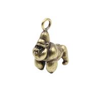 HANABASS Pendentif Gorille en Laiton Or Solide pour Fabrication de Bijoux, Accessoire Décoratif Unique et Créatif pour Style Cosplay et DIY
