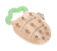 HANABASS Perchoir en Bois pour Oiseaux Plateforme de Carotte, Support Interactif pour Cage à Perroquets, de Stimulation Mentale, Perchoir D’Angle pour Perruches et Conures, Accessoire