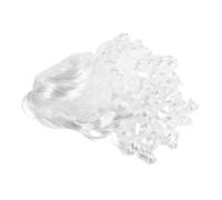 HANABASS Perruque Déguisement Adulte Cheveux Longs Bouclés pour Noël Halloween Perruque Vieille Dame Drôle Confortable et Réaliste pour Hommes et Femmes Accessoire Costume Fête