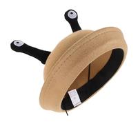 HANABASS Petit Chapeau Rond Marron Clair 54 CM pour Garçon et Filles Casquette Créative à Yeux d'Escargot Couvre-Chef Léger et Original pour Déguisement Automne-Hiver Accessoire Amusant