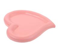 HANABASS Petit Plateau à Bijoux de Cœur en Résine Naturelle Porte-Bagues Rose Vide-Poches Décoratif Multifonction pour Bureau et Maison Accessoire Pratique pour Rangement des Petits