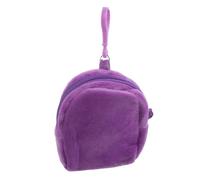 HANABASS Petit Porte-Monnaie Peluche Couleur Bonbon Violet Étui pour Écouteurs Doux et Mignon Organiseur de Voyage Compact Porte-Clés Paquet de Rangement Suspendu pour Garçon et Filles