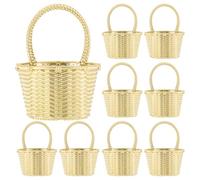 HANABASS Petites Boîtes de Rangement Forme Panier à Fleurs Style Européen Lot de 12 en Plastique Léger et Facile à Transporter pour Fête Prénatale ou Anniversaire Bébé