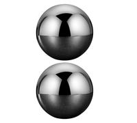 HANABASS Pierre Rafraîchissante à Vin en Acier Inoxydable Argenté Réutilisable, Bloc de Glace Rond pour Whisky et Vin Blanc, sans Altérer le Goût