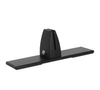 HANABASS Pince de Cloison de Bureau, Support de T pour Écran D'ordinateur, Alliage D'aluminium, Noir, sans Perçage, pour Panneau Verre ou Acrylique, Bureau et Espace de Travail